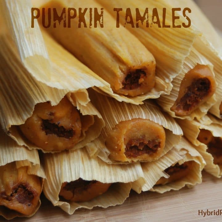 These Pumpkin Tamales are hands down one of the best creations I have ever made. With three cooking options, anyone can make these tamales a success. Brought to you by HybridRastaMama.com