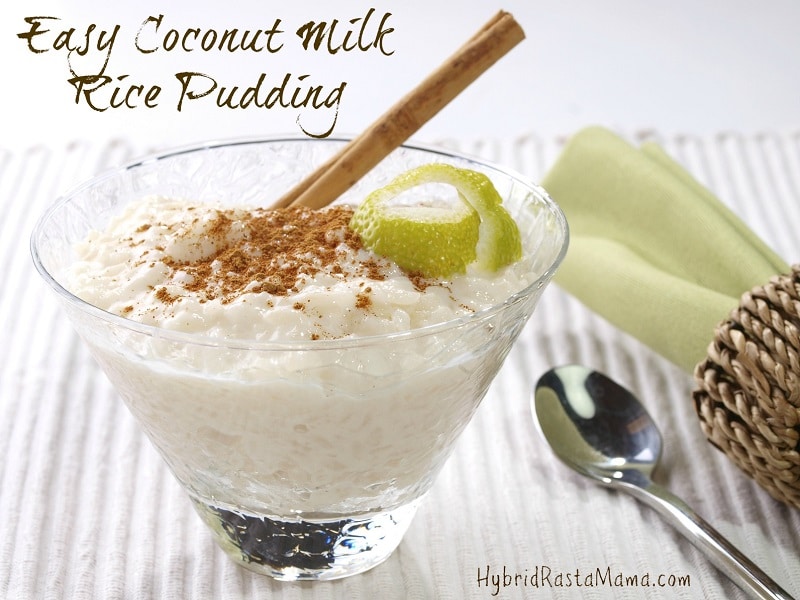 Easy recipes are my jam especially ones that that look like it took hours. This easy coconut milk rice pudding is just that! Easy yet indulgent! From HybridRastaMama.com