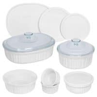 CorningWare French White Round and Oval Bakeware Set (12-Piece)