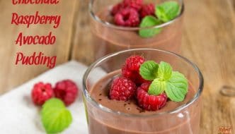 Chocolate + Raspberry + Avocado = Pudding? Nope...I am not kidding. Chocolate raspberry avocado pudding is a palate pleasing treat that nourishes the body. Try it from HybridRastaMama.com.