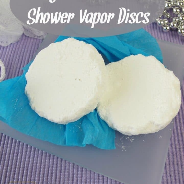 Make your own soothing shower vapor discs to get rid of troublesome congestion. These come together in minutes and work better than a lot of vapor rubs. Created by HybridRastaMama.com