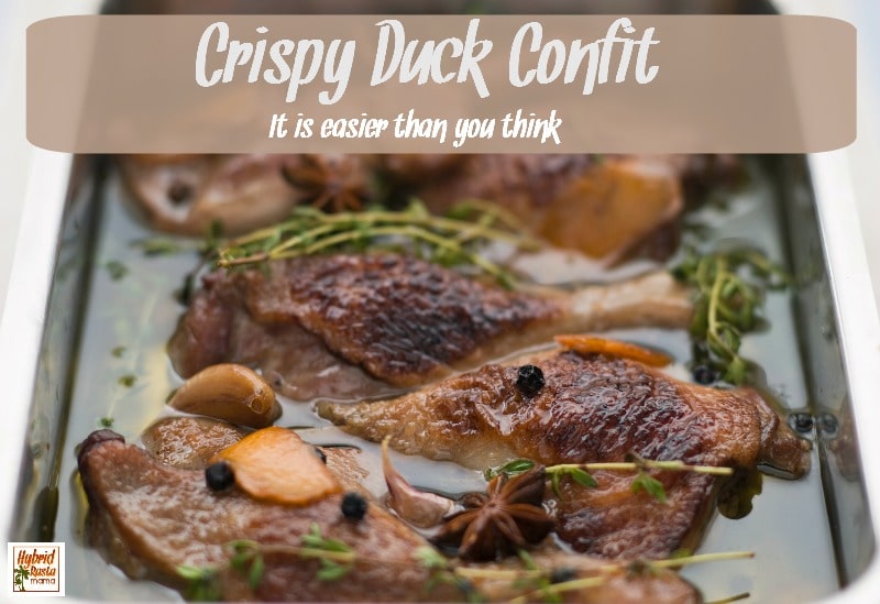 While duck isn't a typical staple dish for many, once you try this cripsy duck confit you will quickly add it to your dinner rotation. So moist, so good! From HybridRastaMama.com