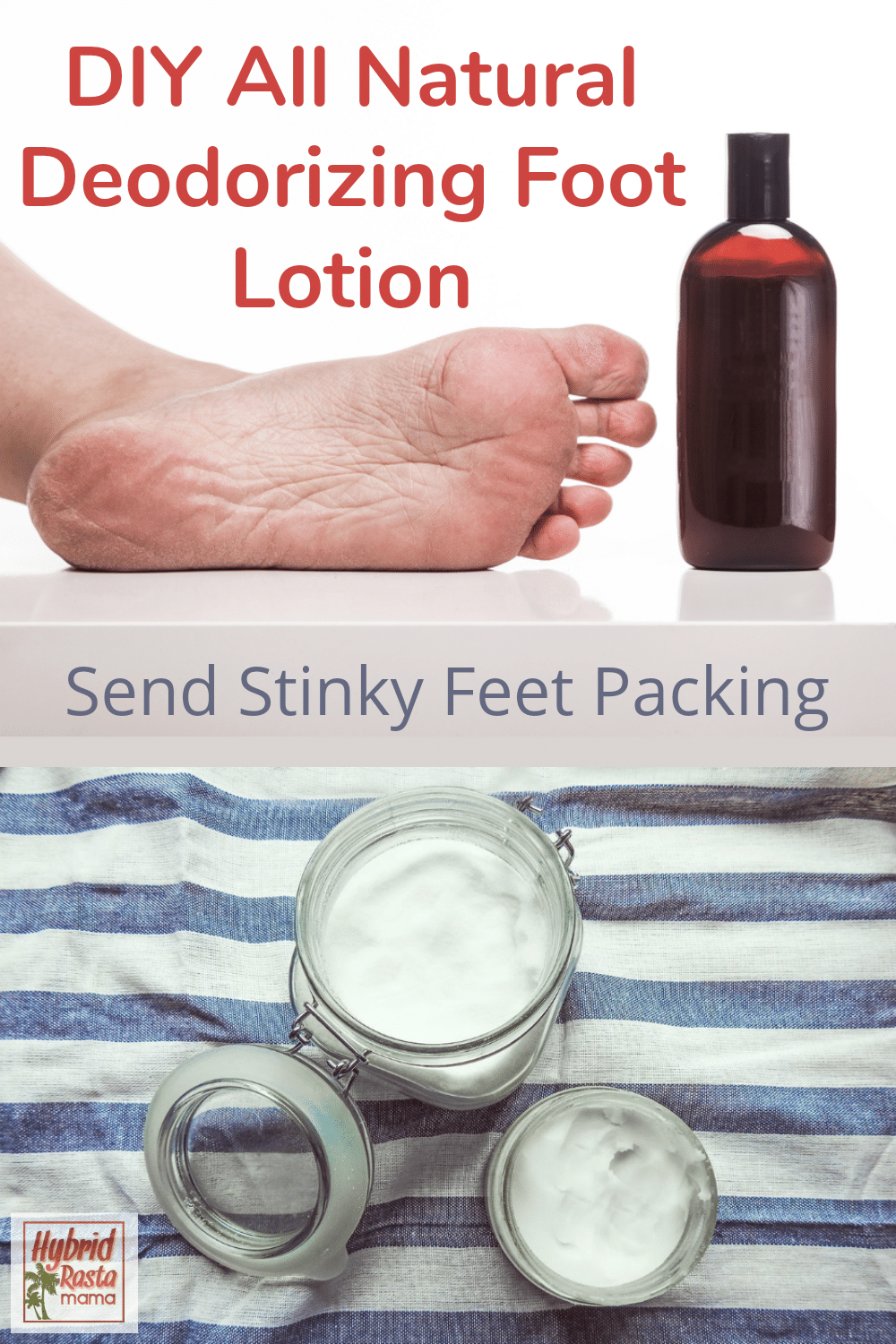 All natural foot odor lotion below a stinky foot