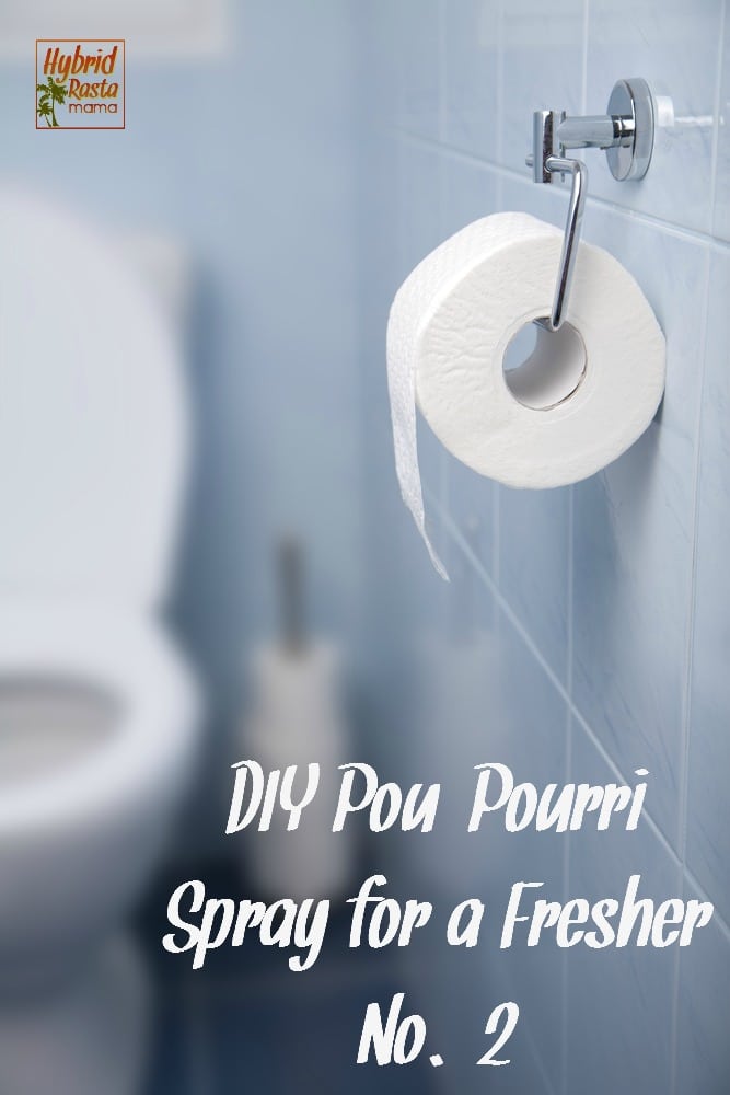 DIY "Poo-Pourri" Spray For a Fresher No. 2. Sound crazy? It might be but it really does eliminate that "after poo smell" leaving your bathroom springtime fresh. From HybridRastaMama.com