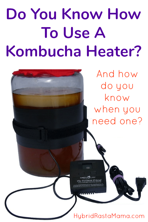 Kombucha heater wrapped around a kombucha crock