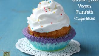 An easy to make, healthy, and most of all delicious gluten free and vegan funfetti style cupcake. It is free of common allergens while still rich in flavor. from HybridRastaMama.com