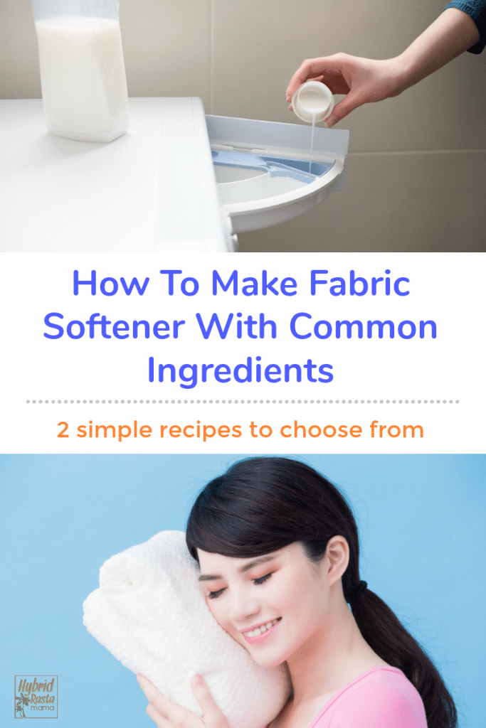 A woman with her head against soft towels, happy that she used homemade fabric softener with common ingredients